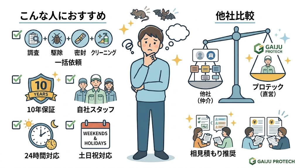 害獣プロテックがおすすめな人の特徴
