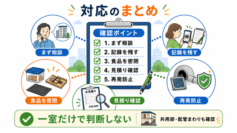 マンションのネズミ駆除で確認したい相談・記録・応急対策・見積もり・再発防止のまとめ